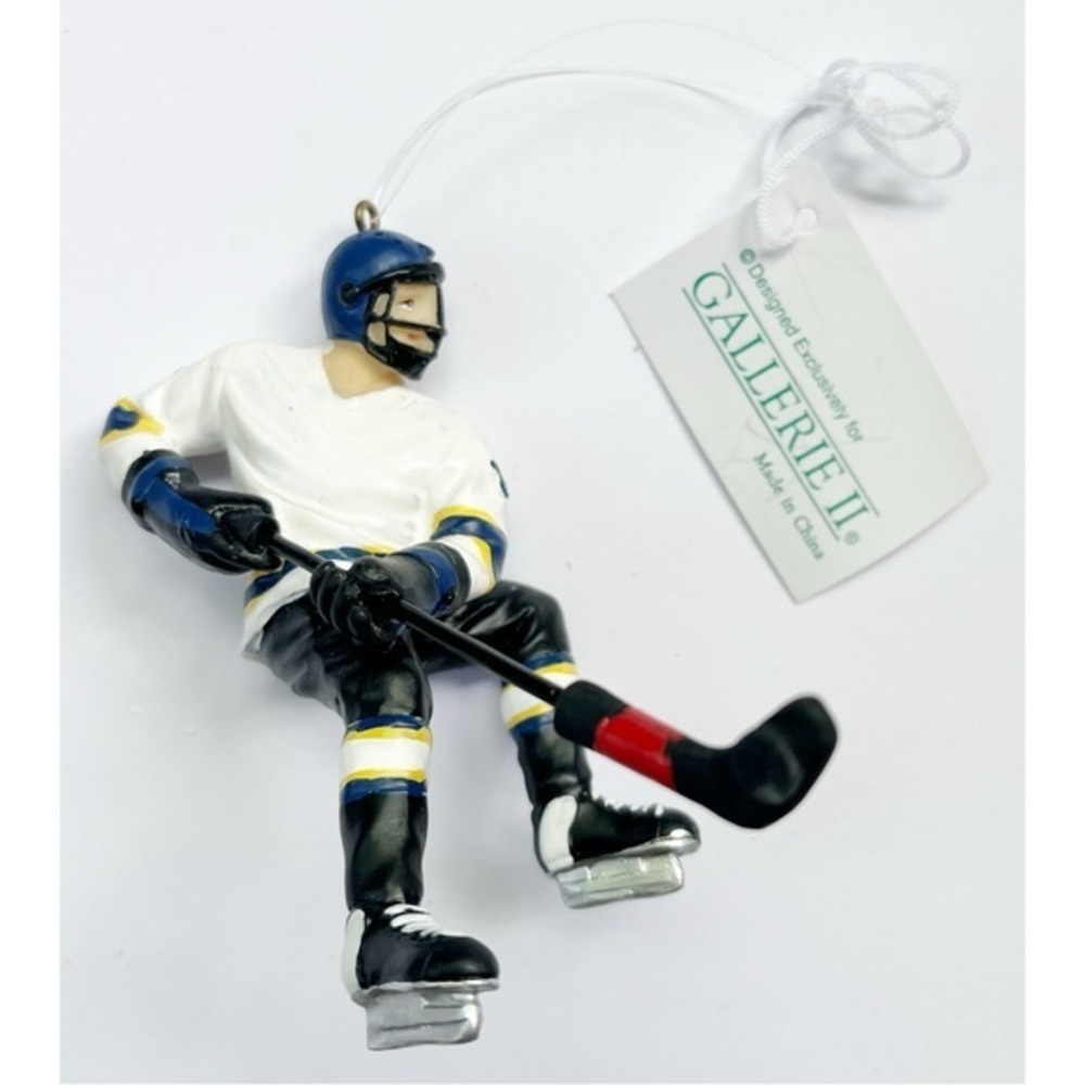 Galleries II • NWT Hockey Player Ornament Blue White #7